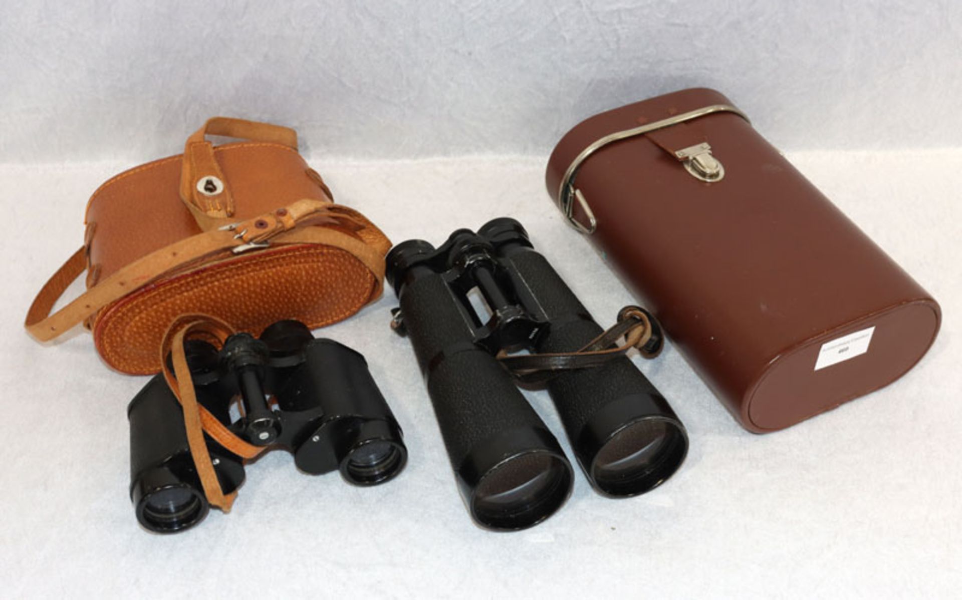 2 Ferngläser mit Tasche, Hensoldt, Wetzlar 8x56, und Scanex 8x30, Gebrauchsspuren