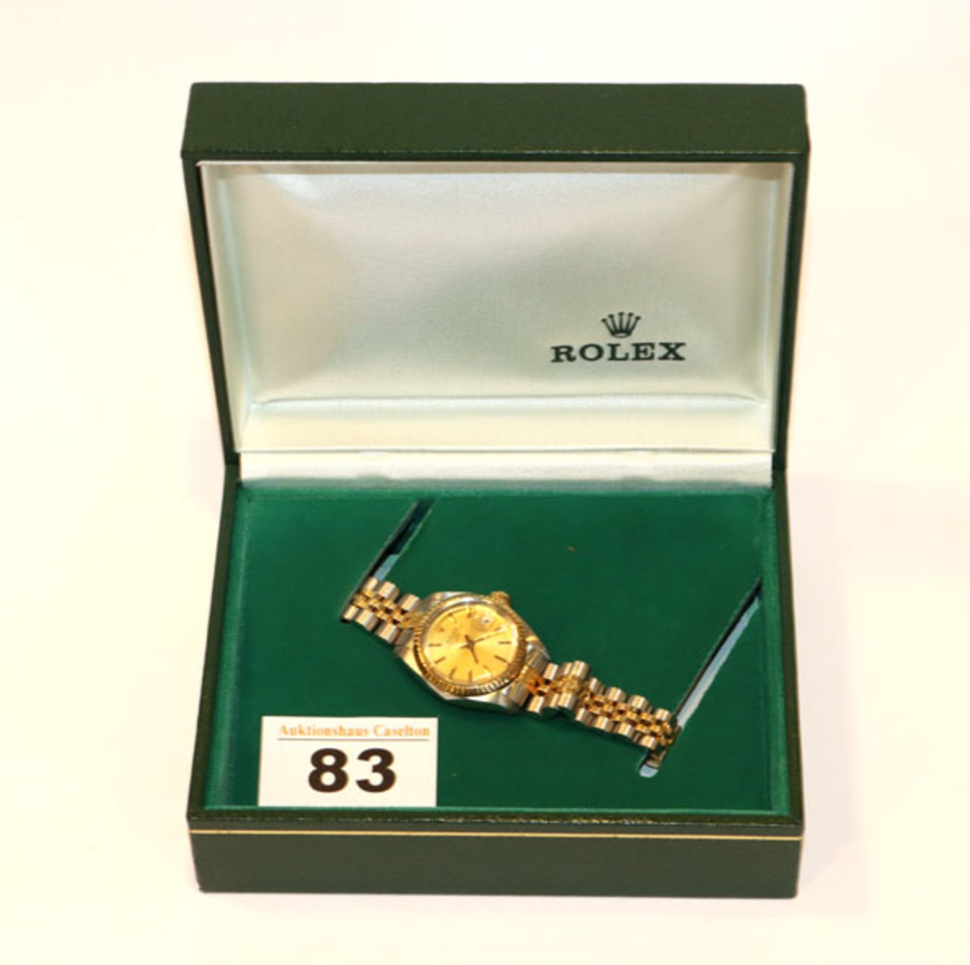 Rolex Oyster Perpetual Date Armbanduhr, Stahl/18 k Gelbgold, mit Papiere, intakt, guter Zustand,