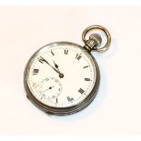 Englische Taschenuhr mit schweizer Uhrwerk, Birmingham 1930, intakt, D 5 cm