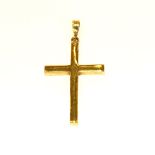 14 k Gelbgold Kreuz-Anhänger, 6,6 gr., L 4 cm