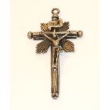 Anhängerkreuz mit plastischem Korpus Christi, 800 Silber, 37 gr., L 9,5 cm