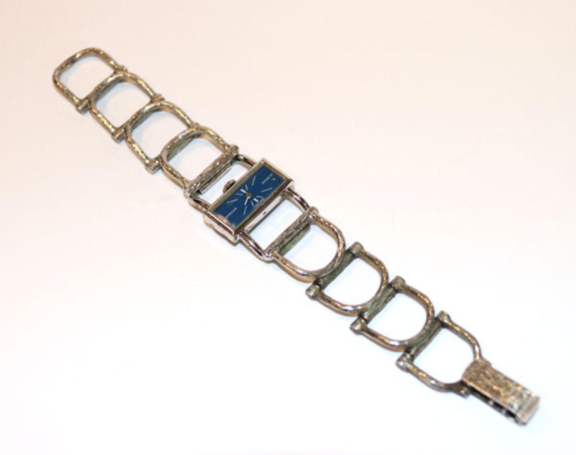 Sarcar Geneve Damen-Armbanduhr, Silber, Handaufzug, 39 gr., Funktion nicht geprüft, L 17 cm