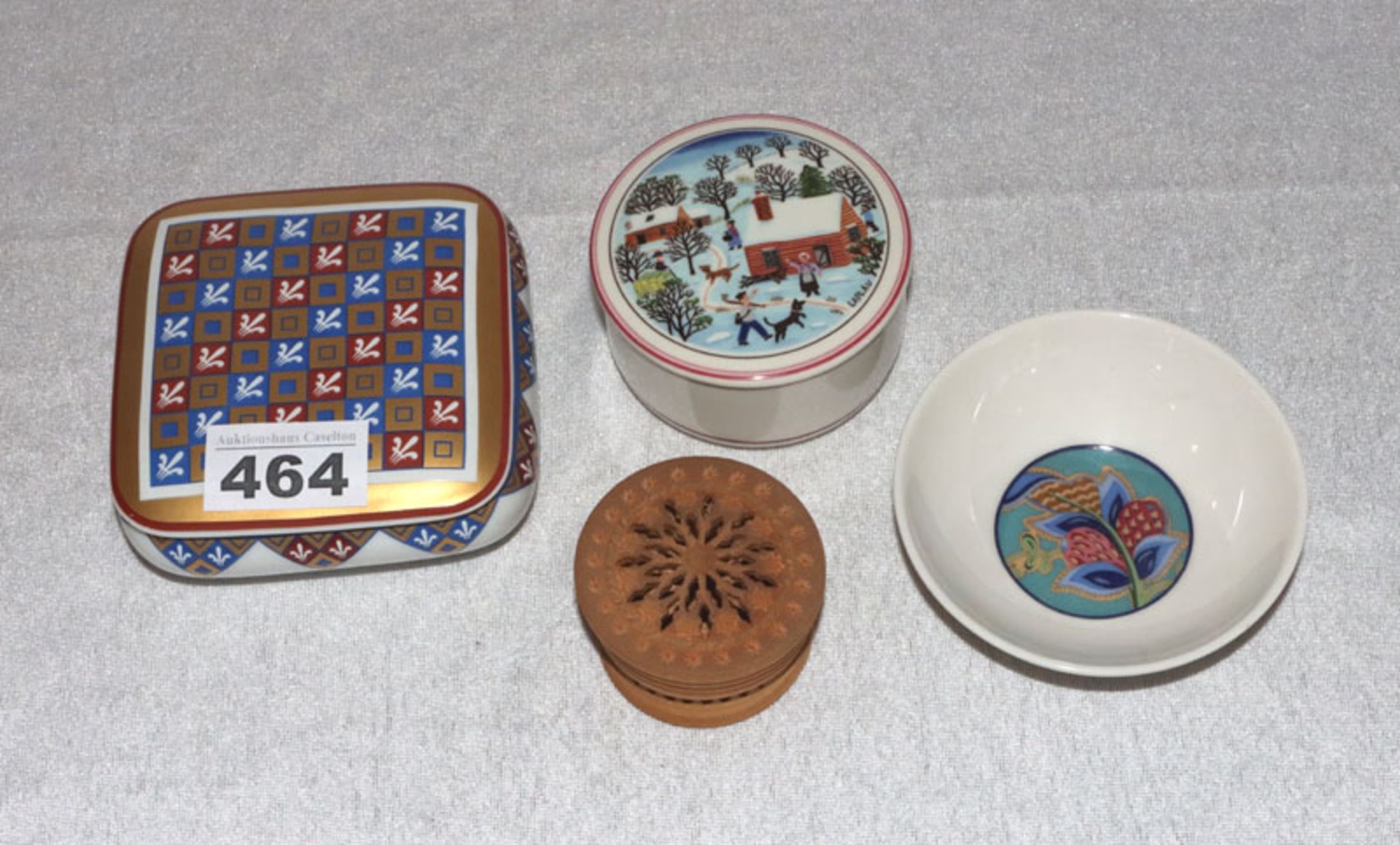 Konvolut: 2 Porzellandosen, Villeroy & Boch und Heinrich, Rosenthal Schälchen, und rundes