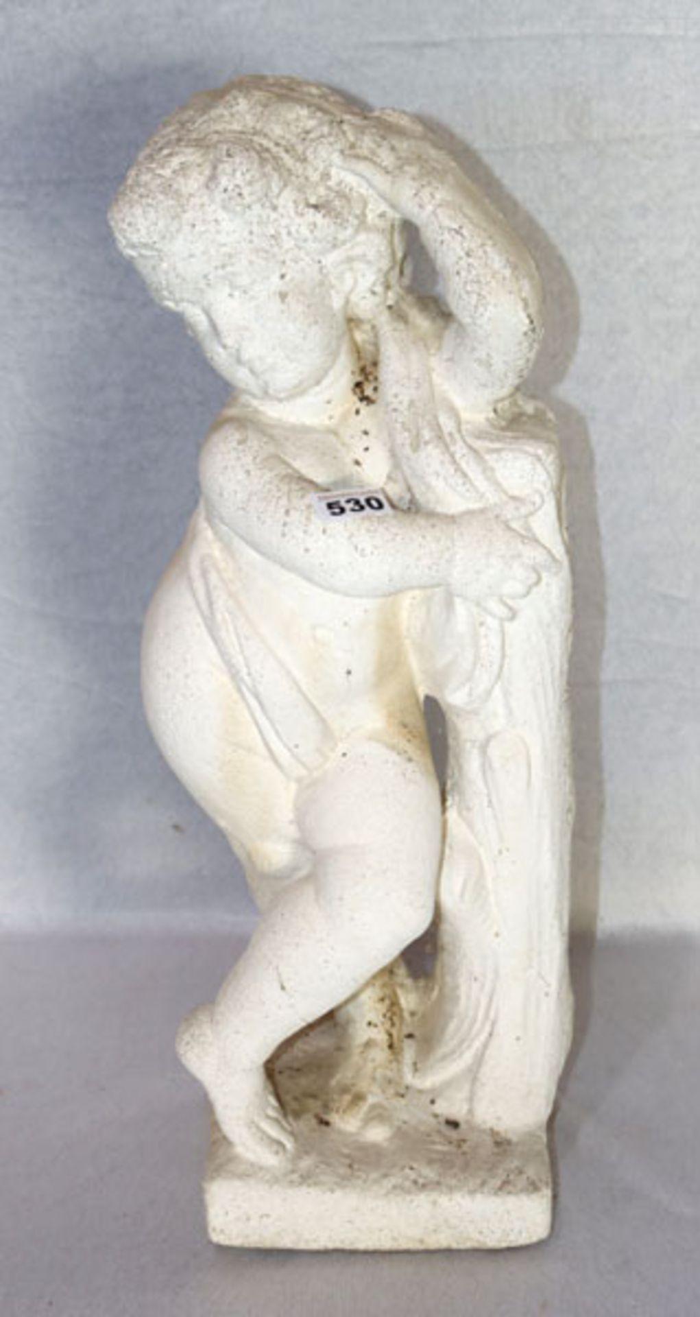 Gußfigur 'Stehender Putto', H 60 cm, Altersspuren, Abholung oder Versand per Spedition