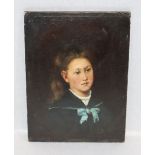 Gemälde ÖL/Holz 'Damenbildnis', rückseitig attr. E. T. Compton, ohne Rahmung 32 cm x 24 cm