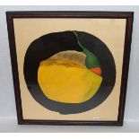 Gemälde Mischtechnik 'Abstrakte Darstellung', signiert Mc Cayman, NY 1968, unter Glas gerahmt,