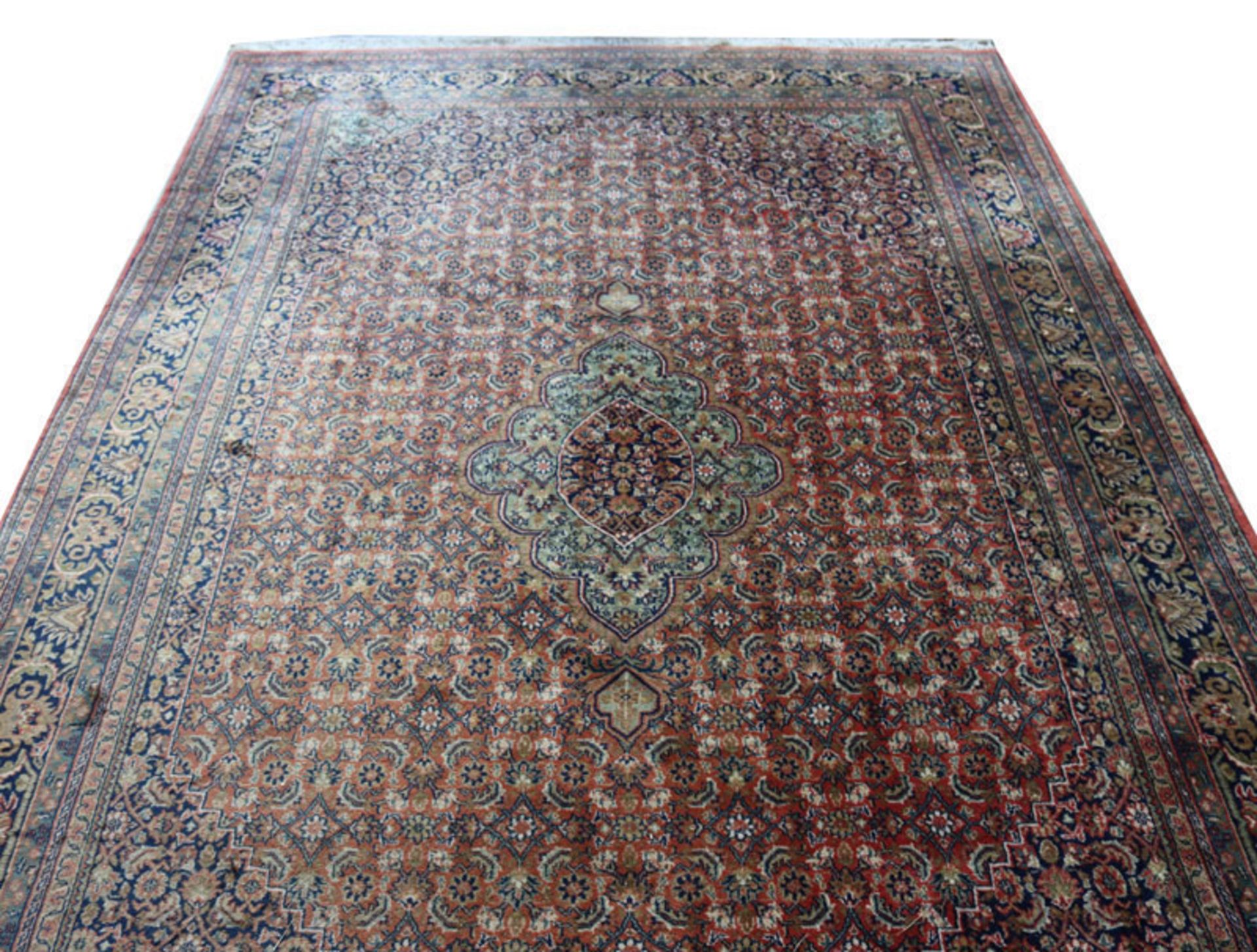 Teppich, Wiss, rose/dunkelblau/grün, Gebrauchsspuren, 306 cm x 193 cm, Abholung oder Versand per