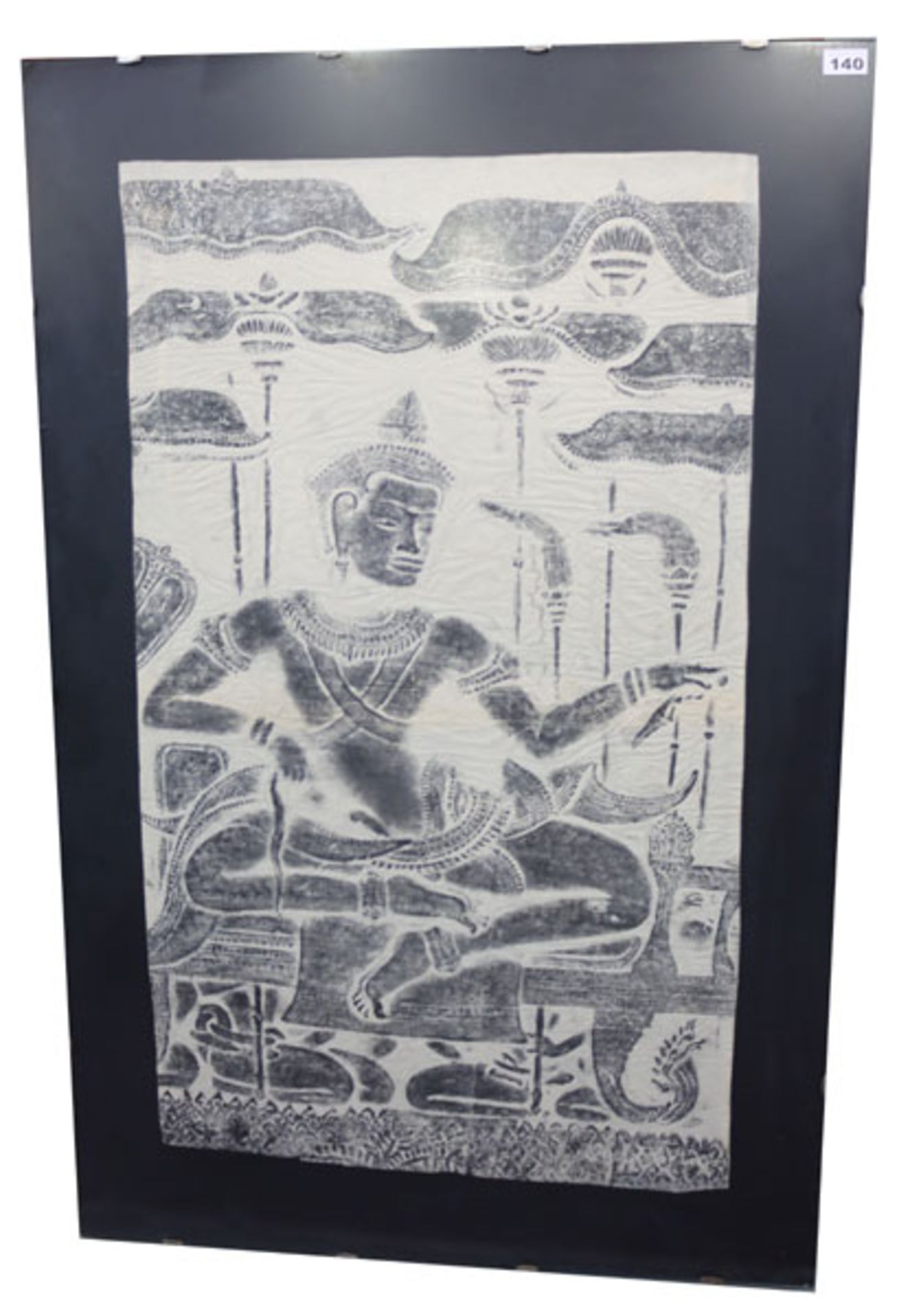 Thailändischer Druck 'Buddha', unter Glasrahmen, incl. Rahmen 121 cm x 77,5 cm, Abholung oder