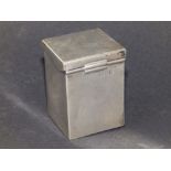 A late Victorian miniature silver playing card box, having hinged cover, the interior designed to