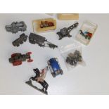 A small collection of Victorian metal penny toys and others.