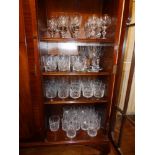 A quantity of cut cystal tumblers and stemmed glasses. Separate viewing arrangements by appointment.