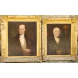 Bernard Furniss - two oils on canvas - Half length male portraits of J.T.B. Notley and Samuel