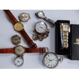 A small collection of wrist & pocket watches.