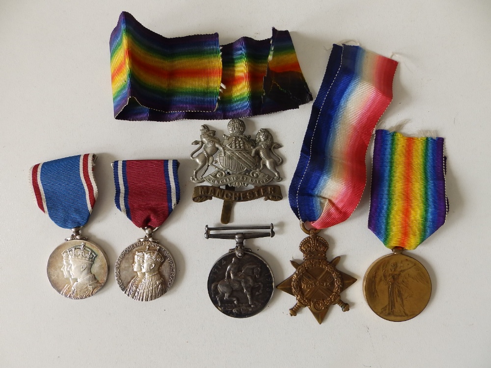 A 1914-15 WWI Star awarded to 1708 A.R. Miller RAMC, together with WWI War & Victory Medals to 2/