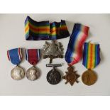 A 1914-15 WWI Star awarded to 1708 A.R. Miller RAMC, together with WWI War & Victory Medals to 2/