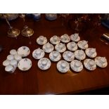 A set of 18 Royal Worcester 'Roanoke' pattern fluted coffee cans & saucers, together with six