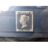 A GB Penny Black, Plate 4, SC, light red MX. 3 large, lower easily clear, margins. Lovely copy