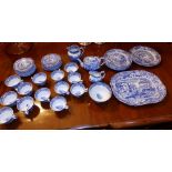 46 pieces of Copeland Spode's Italian pattern blue & white table ware - various marks. Separate