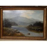 C.A.L. - oil on canvas - Lakeland landscape, initialled & dated 1884, 18.5" x 28".