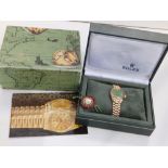 A 1974 boxed lady's 18ct gold Rolex Oyster Perpetual Datejust bracelet wrist watch 6913, with