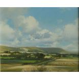 Frank Wootton (1911-1998) - oil on board - 'Berwick, Alciston & Firle Beacon', signed, 9" x 11.