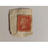 An unfranked Penny Red together with a quantity of other stamps including GB examples with