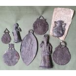 A collection of 19thC Billy & Charley medieval style artefacts with accompanying letter - largest
