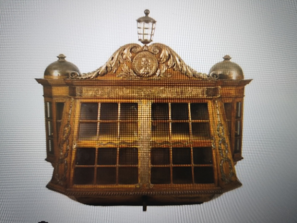 A bookcase/display cabinet made from oak from Nelson's flagship HMS Foudroyant with copper - Image 6 of 25