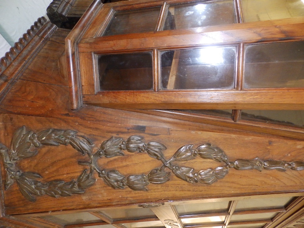 A bookcase/display cabinet made from oak from Nelson's flagship HMS Foudroyant with copper - Image 21 of 25
