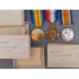 A WWI medal trio awarded to M2/074594 Cpl. R H Conway ASC, comprising 1914-15 Star, War & Victory