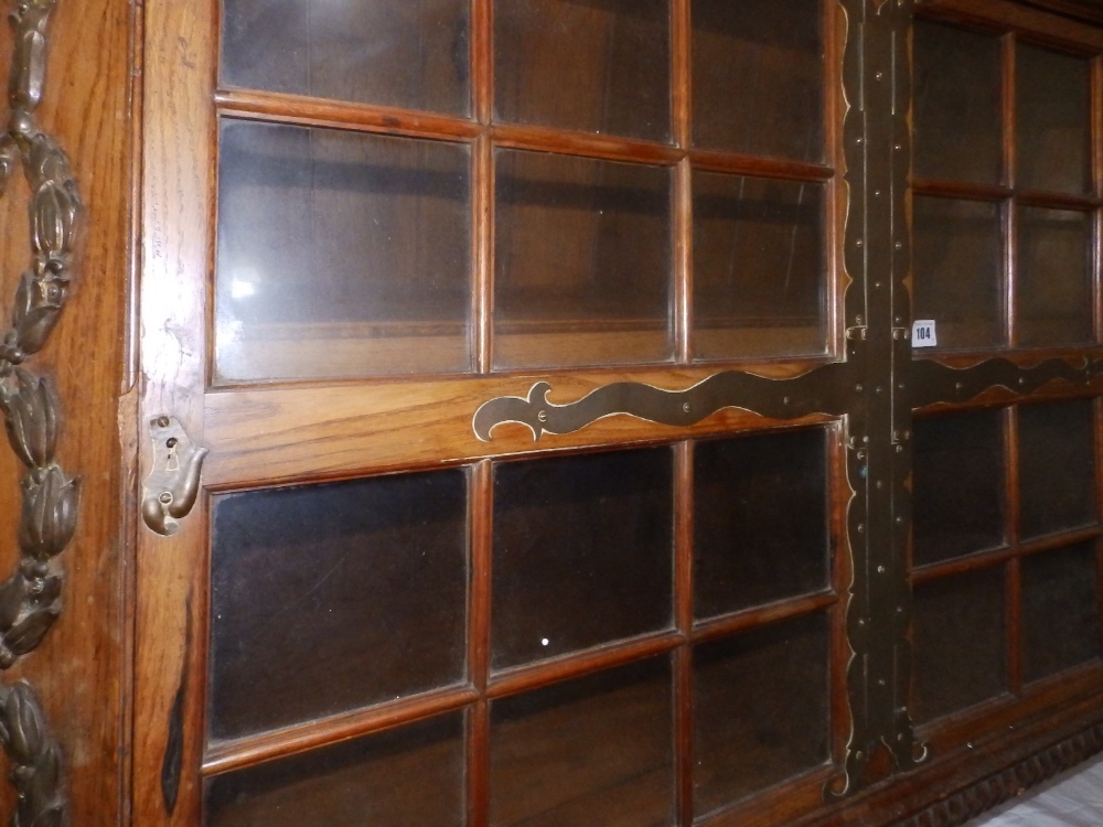 A bookcase/display cabinet made from oak from Nelson's flagship HMS Foudroyant with copper - Image 22 of 25