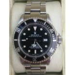 A boxed 1991 gent's stainless steel Rolex Oyster Perpetual Date Sea-Dweller automatic wrist watch
