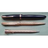 A Parker fountain pen with 14K nib and two others. (3)