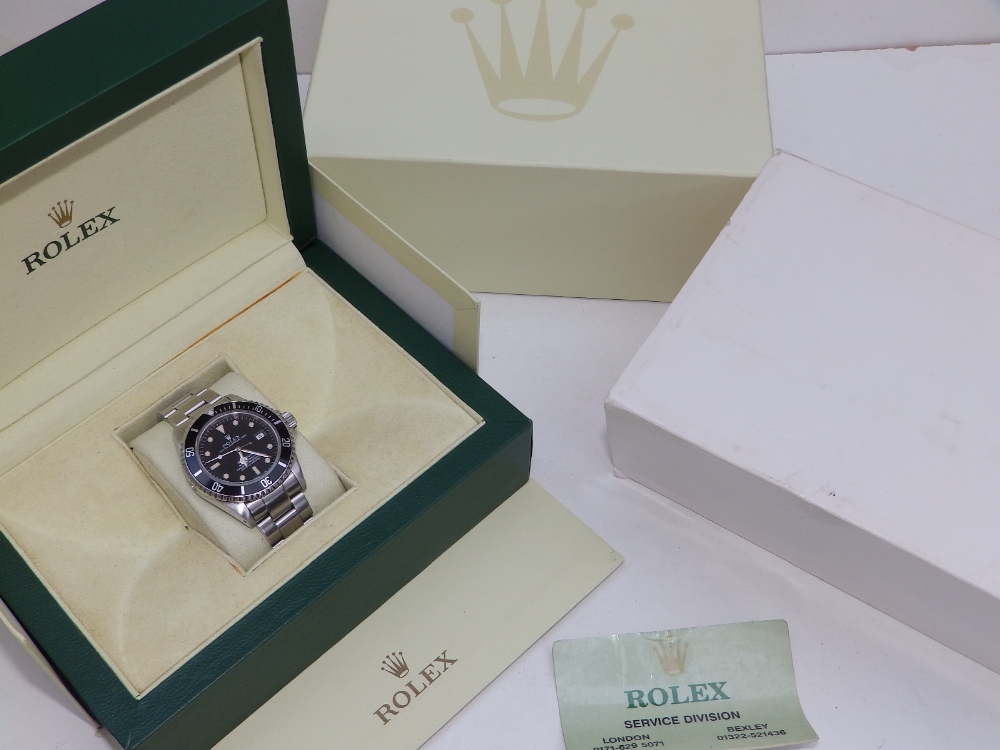 A boxed 1991 gent's stainless steel Rolex Oyster Perpetual Date Sea-Dweller automatic wrist watch - Image 2 of 10