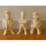 Three Bovey Pottery 'Our Gang' figures - Churchill 'The Boss', Stalin & FDR, 7.5" high.