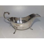 A Sheffield silver sauceboat