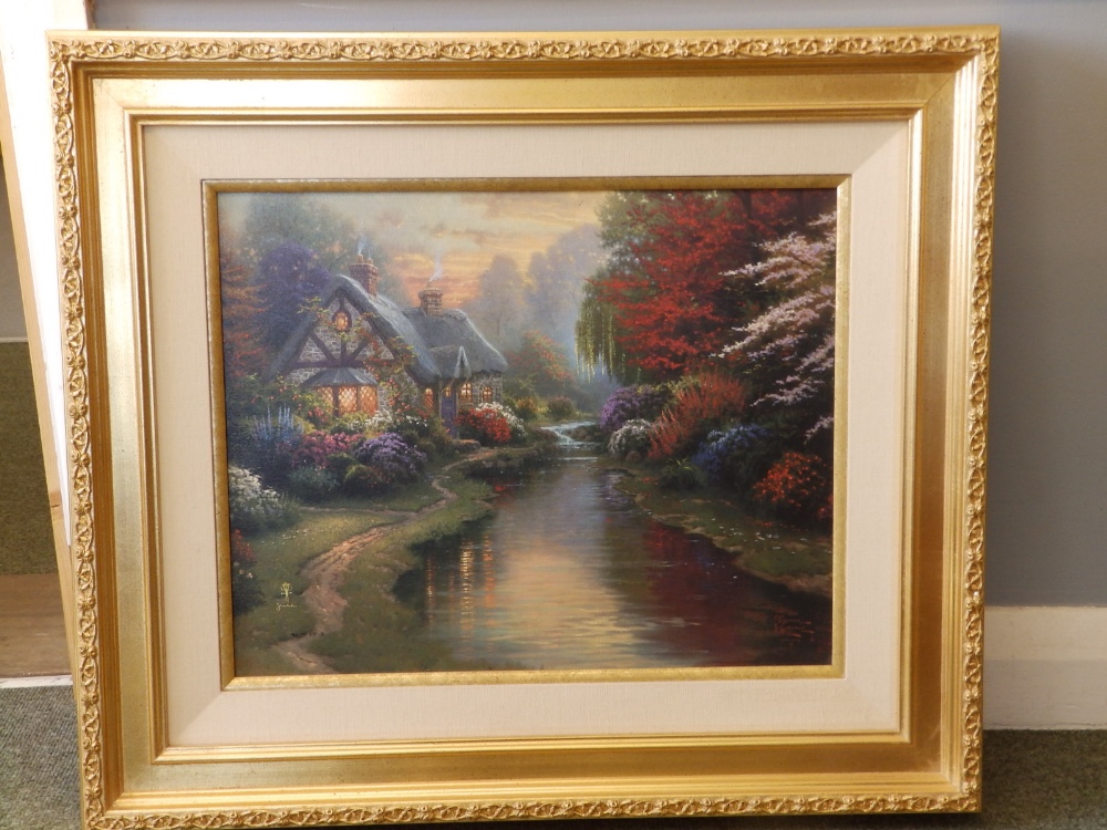 Thomas Kinkade - limited edition 'International Proof' highlighted canvas print - 'A Quiet Evening', - Image 2 of 5