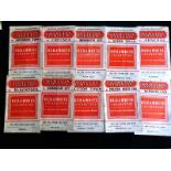 CHARLTON ATHLETIC HOMES 1955/1956 X 10 ALL DIFFERENT