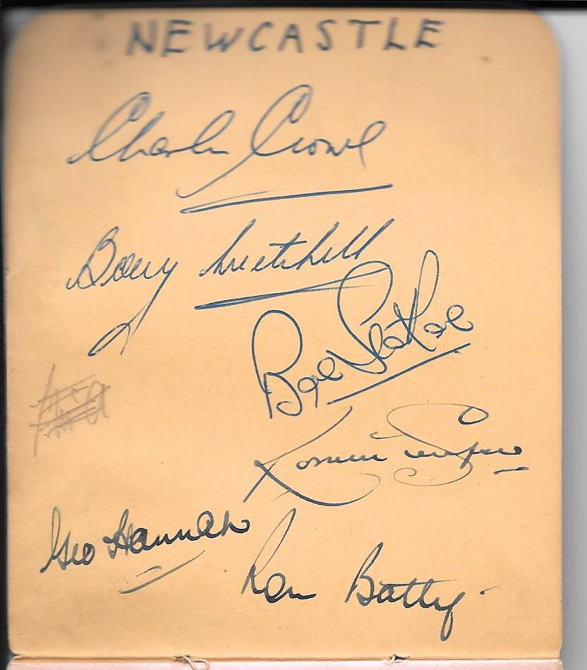 1953-54 TOTTENHAM HOTSPUR & NEWCASTLE UNITED AUTOGRAPHS INC ALF RAMSEY - Image 2 of 2