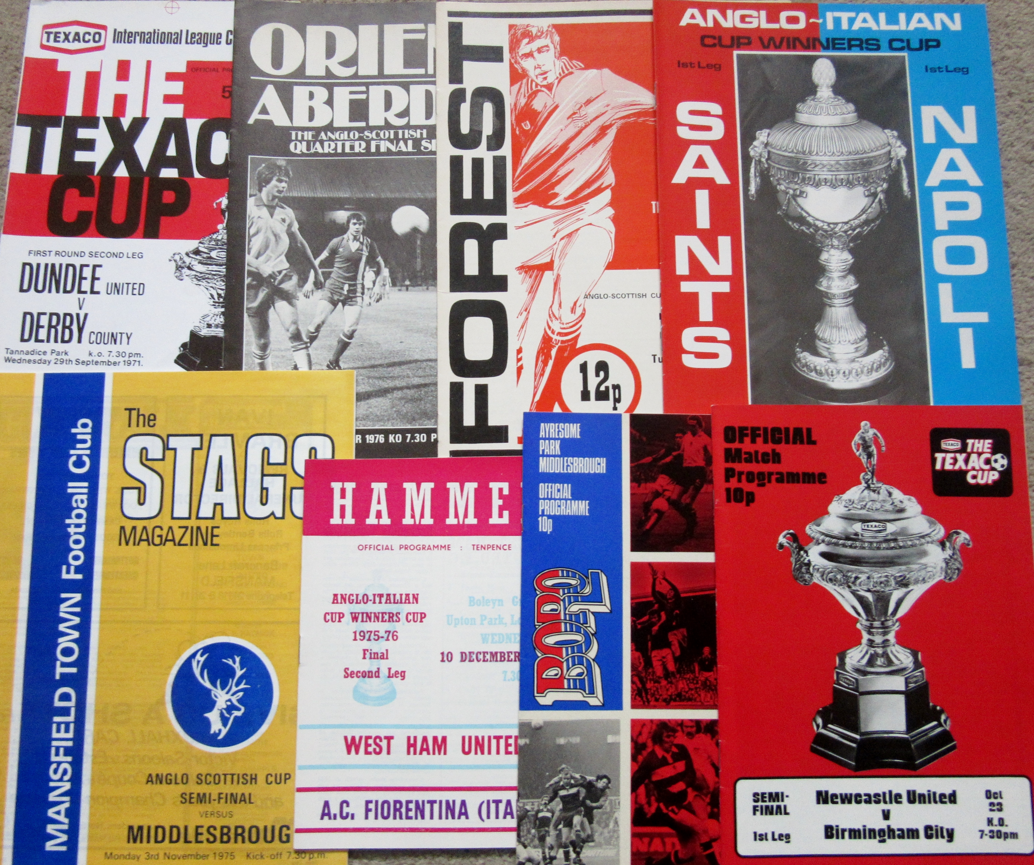COLLECTION OF MINOR CUP PROGRAMMES - TEXACO, WATNEY, ANGLO ITALIAN ETC X 45 - Image 2 of 7