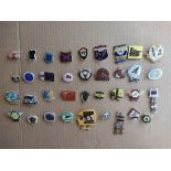 SPEEDWAY - COLLECTION OF 36 BADGES PLUS BARS