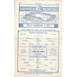 1935-36 SHEFFIELD WEDNESDAY RESERVES V WEST BROMWICH ALBION RESERVES