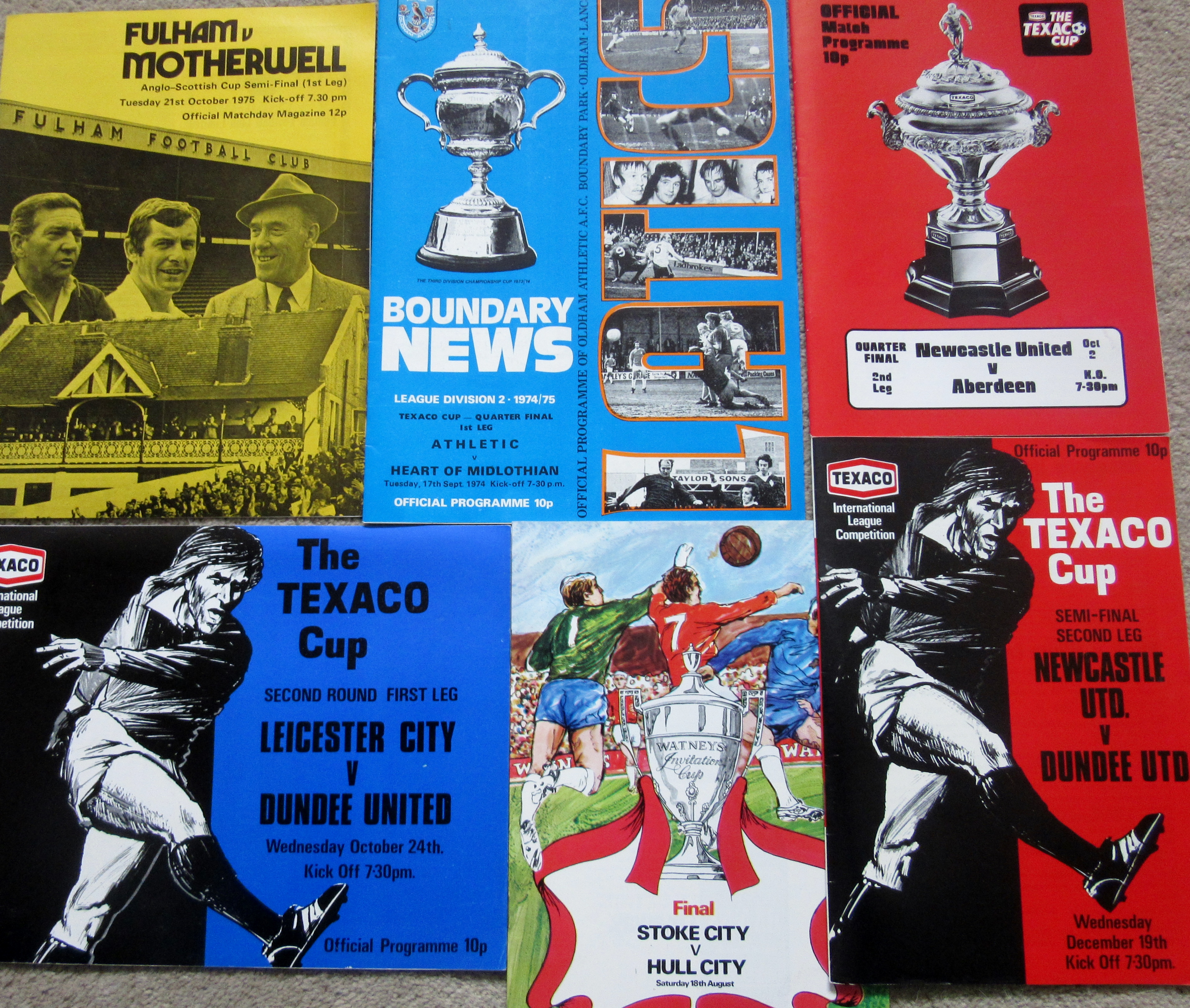 COLLECTION OF MINOR CUP PROGRAMMES - TEXACO, WATNEY, ANGLO ITALIAN ETC X 45 - Image 4 of 7