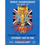 1966 ORIGINAL WORLD CUP FINAL PROGRAMME ENGLAND V WEST GERMANY