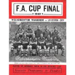 1949 FA CUP FINAL WOLVERHAMPTON WANDERERS V LEICESTER CITY PIRATE PROGRAMME