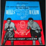 BOXING - 1950 FREDDIE MILLS V JOEY MAXIM LIGHT HEAVY WEIGHT WORLD TITLE FIGHT AT EARLS COURT