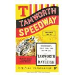 SPEEDWAY - TAMWORTH V RAYLEIGH JUNE 19TH 1950 NATIONAL LEAGUE DIVISION THREE