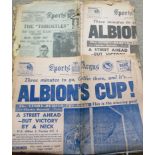 WEST BROMWICH ALBION 1931 & 1954 FA CUP FINAL PAPERS + 1931 SOUVENIR