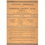 SPRING 1943 SOUVENIR OF THE HARBORNE CRICKET CLUB. WARWICKSHIRE INTEREST