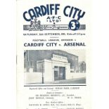 1953/54 CARDIFF CITY V ARSENAL